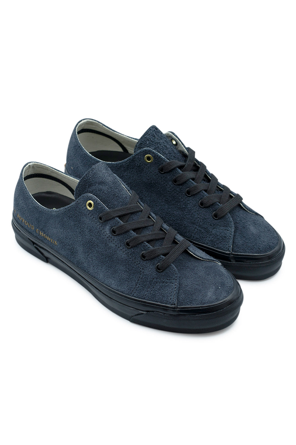 Angled pair image of OTW By Vans Style 31 India Ink Black showcasing monochrome suede construction, premium craftsmanship and modernized 90s skate aesthetic