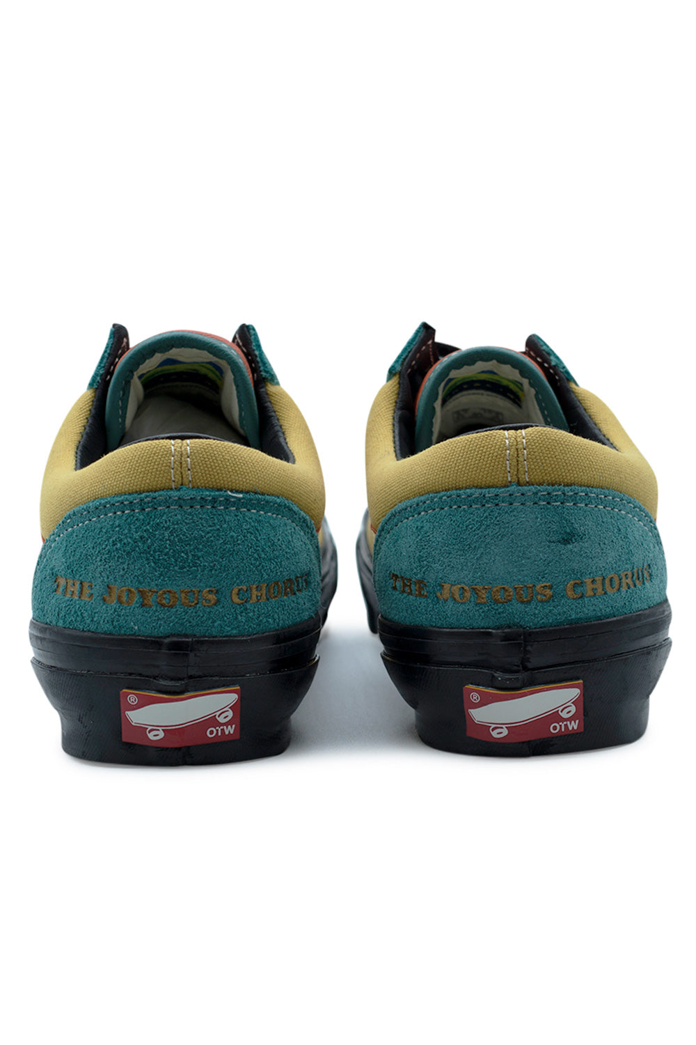Rear view of Julian Klincewicz x OTW By Vans Style 36 with The Joyous Chorus embroidery, padded collar and elevated foxing inspired by archival 90s Vans silhouettes