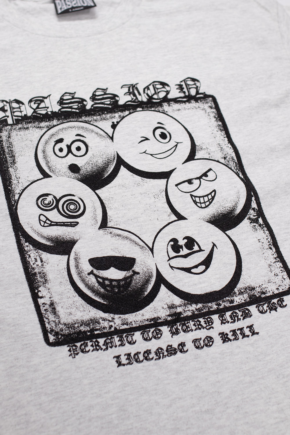 Passion Permit To Bury T-Shirt Grey - BONKERS