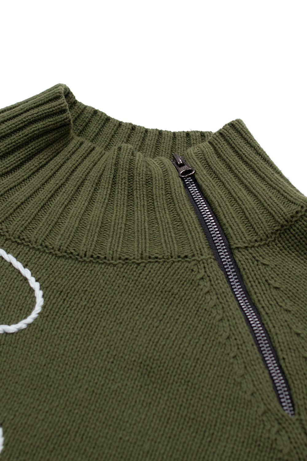 Perks And Mini Relief High Neck Knit Olive Leaf - BONKERS