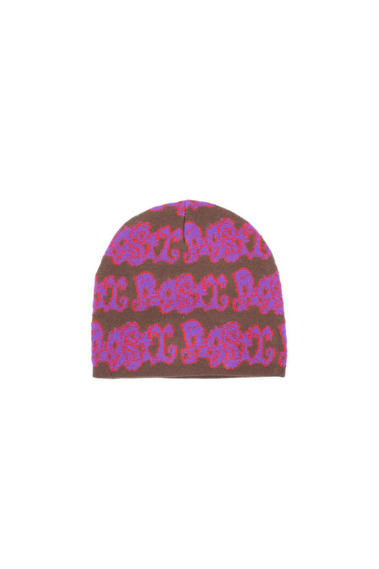 Pigsty Cracked Logo Beanie Brown