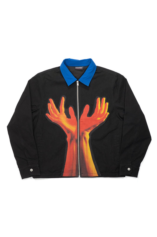 Pleasures Hands Work Jacket Black - BONKERS