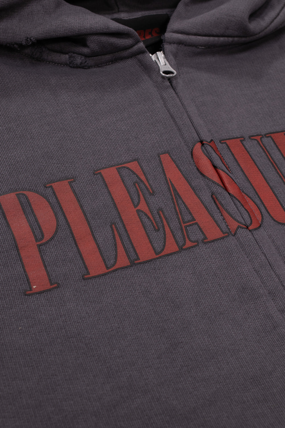 Pleasures Onyx Zip Up Hoodie Faded Black - BONKERS