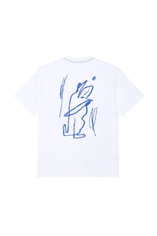 Polar Skate Co. Doodle T-Shirt Wit / Ultramarijn