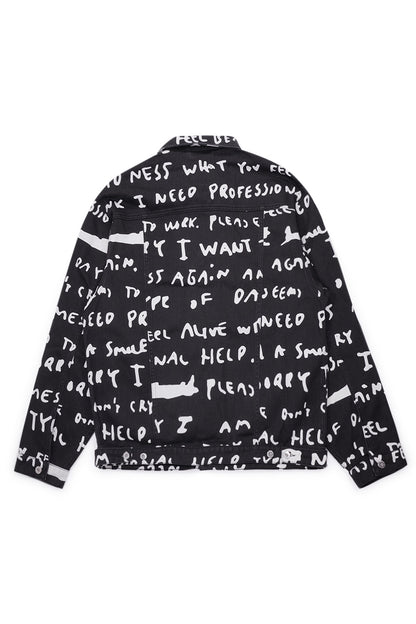 Polar Skate Co. Patrick Jacket Sad Notes Schwarz / Weiss