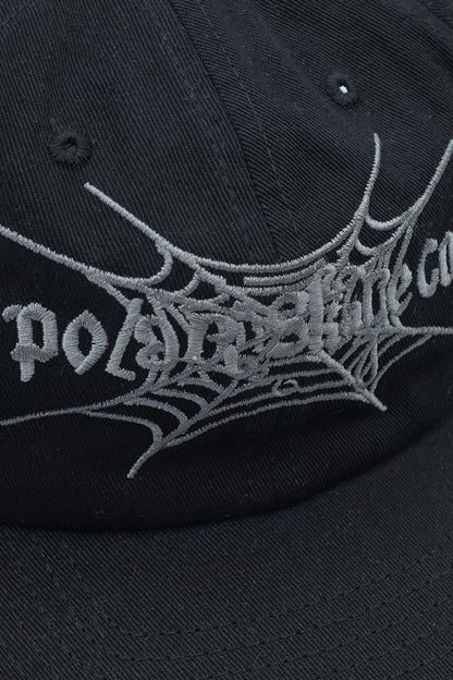 Polar Skate Co. Spiderweb 6 Panel Cap Black - BONKERS