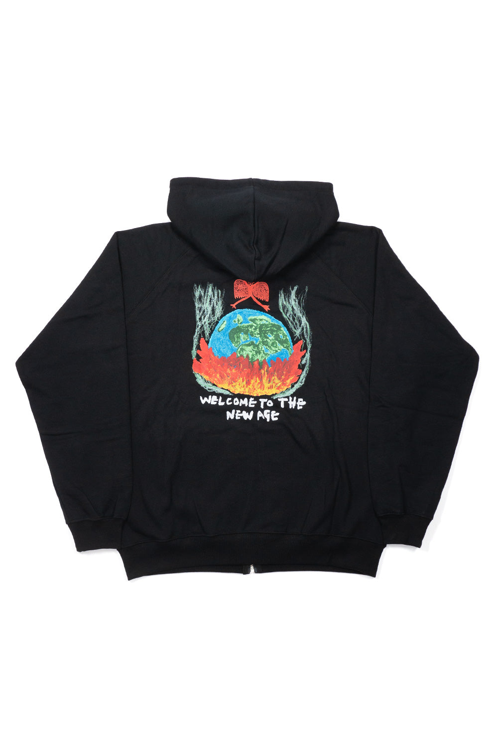 Polar Skate Co. Welcome To The New Age Zip Hoodie Black - BONKERS