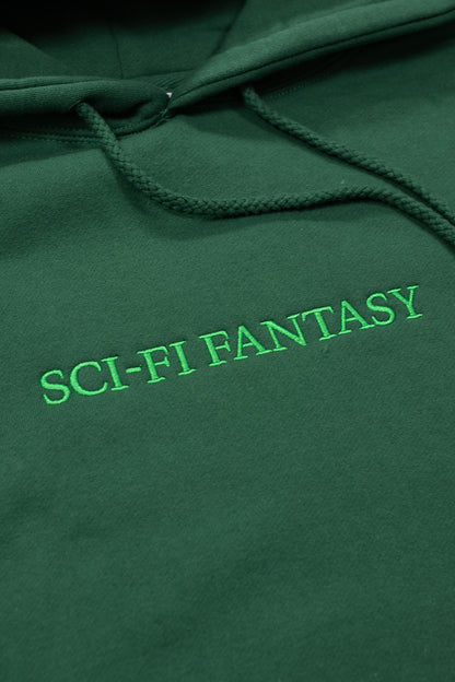 Sci-Fi Fantasy Logo Hoodie Dark Green - BONKERS