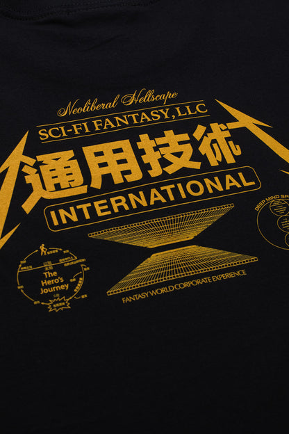 Sci-Fi Fantasy Neoliberal T-Shirt Schwarz