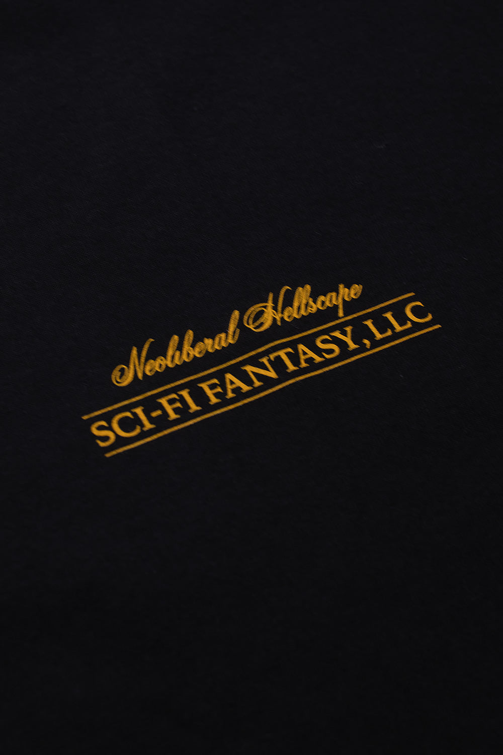 Sci-Fi Fantasy Neoliberal T-Shirt Schwarz