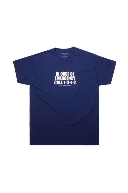 Skate Muzik Emergency T-Shirt Marineblau