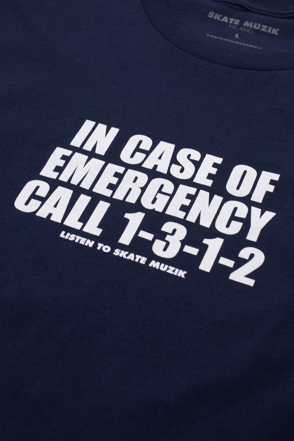 Skate Muzik Emergency T-Shirt Navy - BONKERS