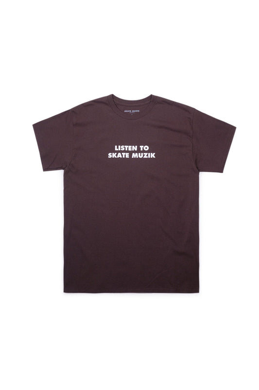 Skate Muzik Listen T-Shirt Braun