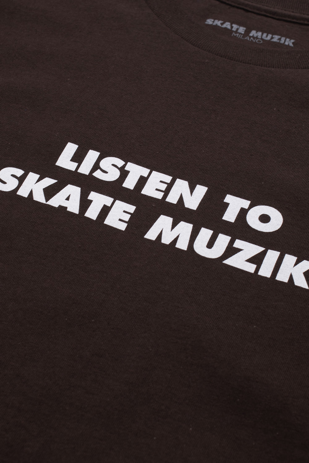 Skate Muzik Listen T-Shirt Brown - BONKERS