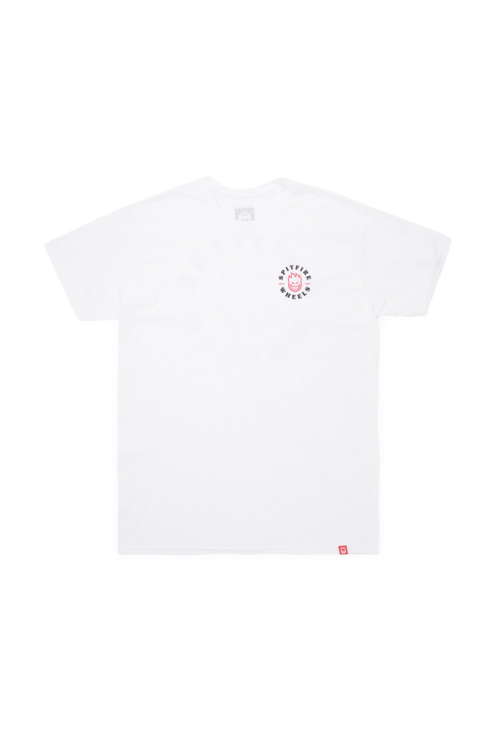 "Klassisches weißes T-Shirt von Spitfire Wheels mit Bighead-Grafik"​