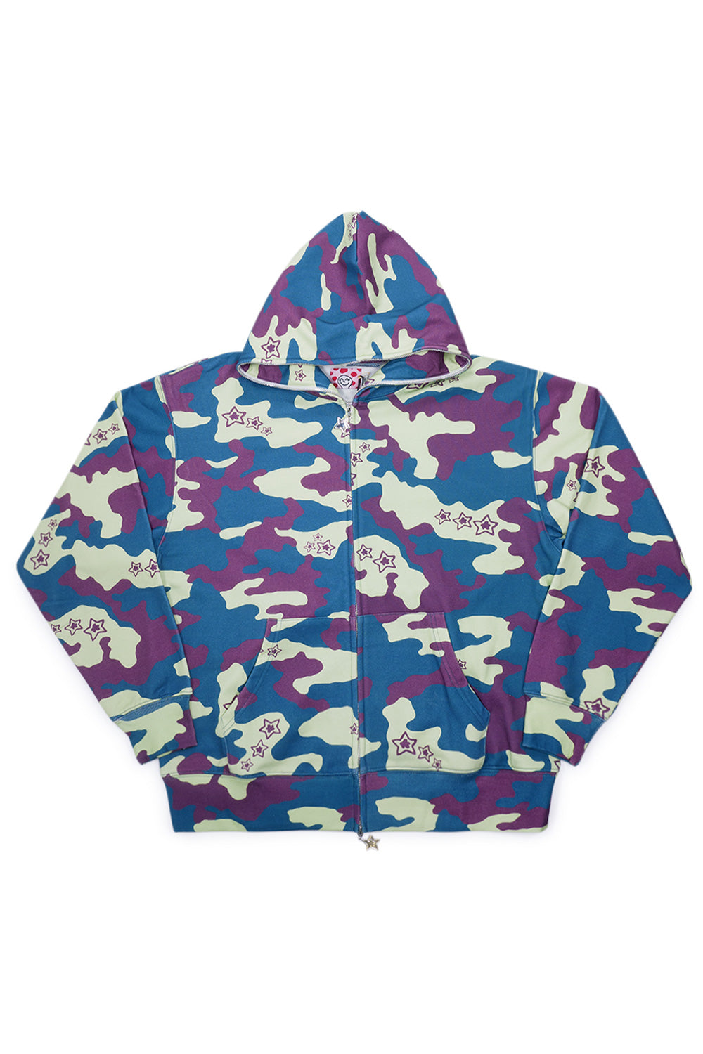 Star Team Camo Full Zip Hoodie Blue - BONKERS