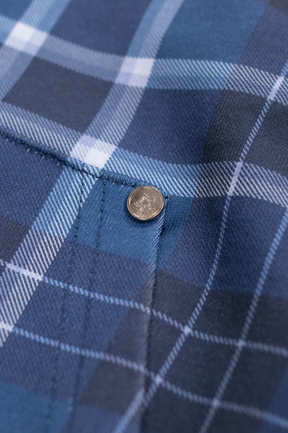 Starteam East Village Full Zip Plaid Hoodie in Blue – Coole blaue Kapuzenjacke mit kariertem Muster und Reißverschluss