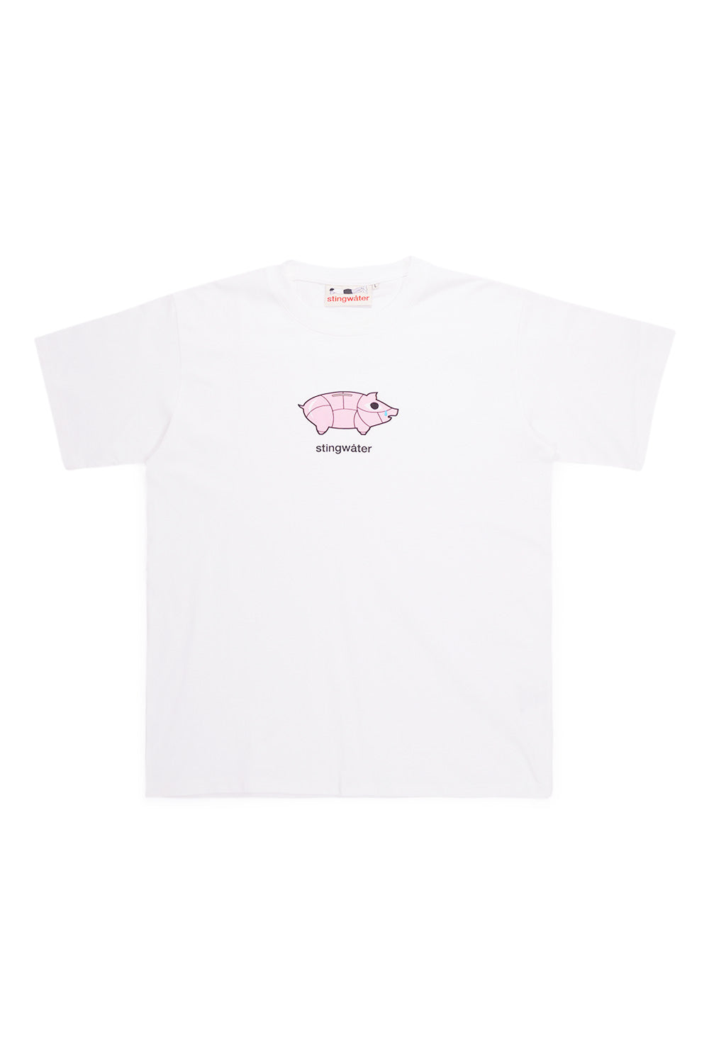 Stingwater Budget Cut T-Shirt White – Weißes Streetwear-Shirt mit kreativem Grafik-Print
