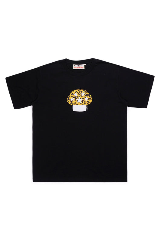 Stingwater Leopard Aga Mushroom T-Shirt Schwarz