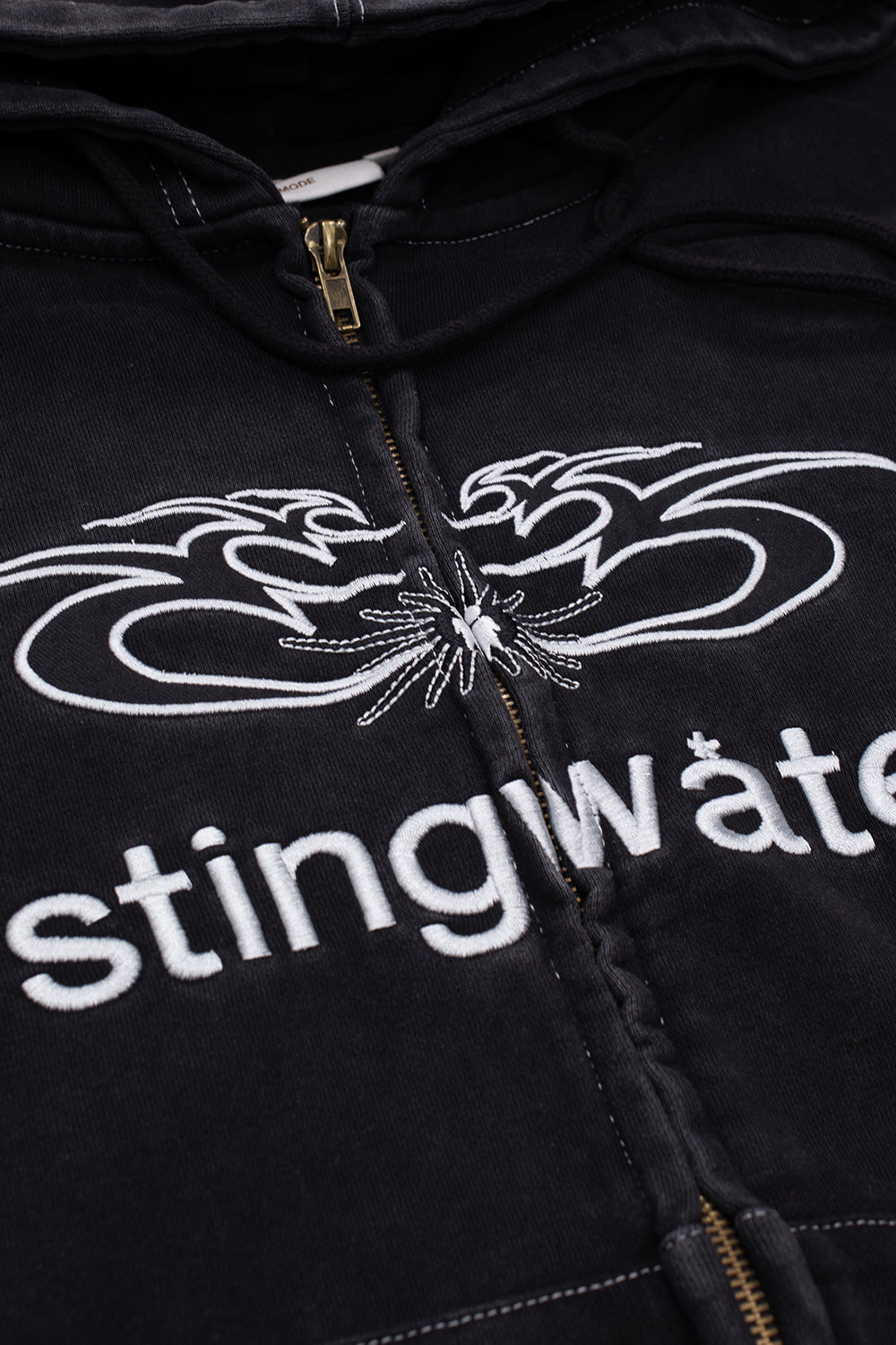 Stingwater Moses Zip Up Hoodie Black - BONKERS