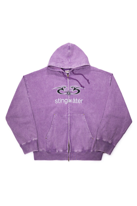 Stingwater Moses Zip Up Hoodie Purple - BONKERS