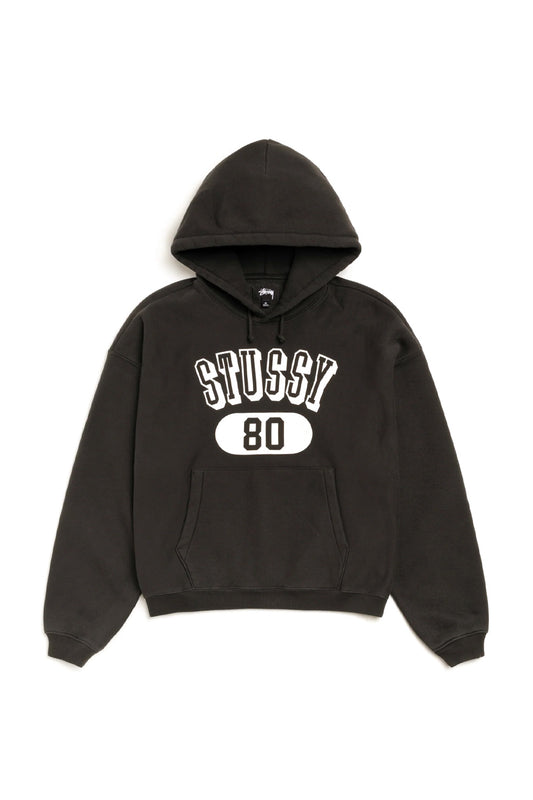 Stüssy 80 Relaxed Hood Uitgebleekt Zwart