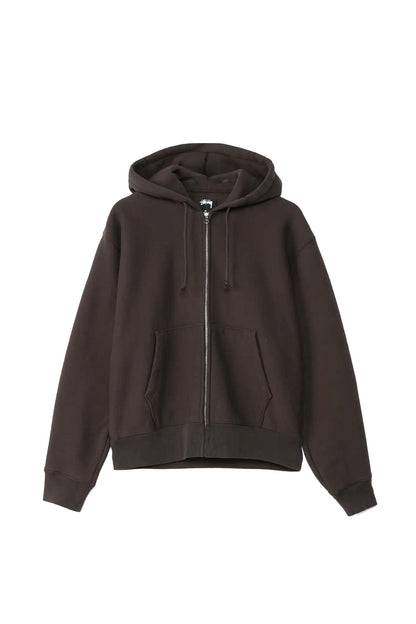 Stüssy Basic Diamond Zip Hood Black - BONKERS