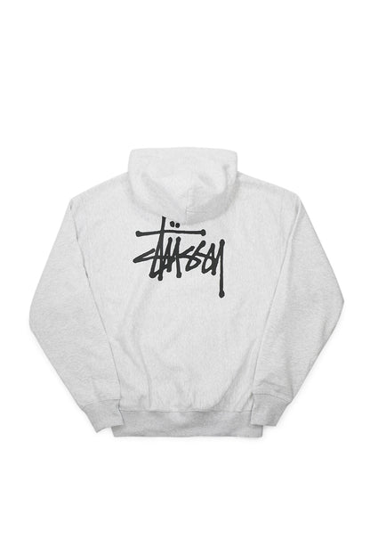 Stussy Basic Logo Hoodie Ash Heather - BONKERS