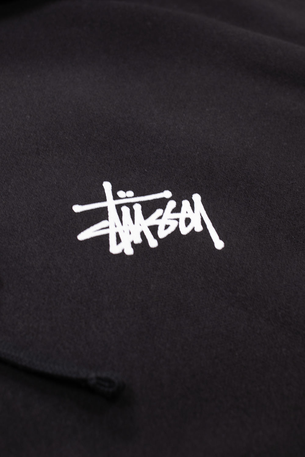 Stussy Basic Logo Hoodie Black - BONKERS