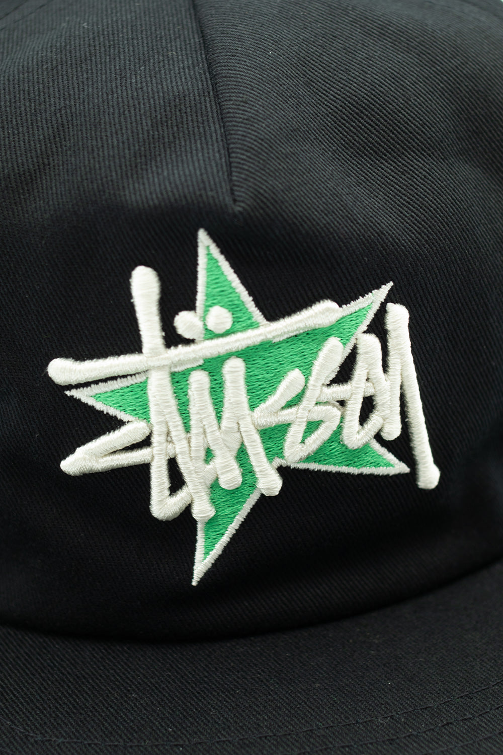 Stussy Basic Star Stapback Cap Black - BONKERS