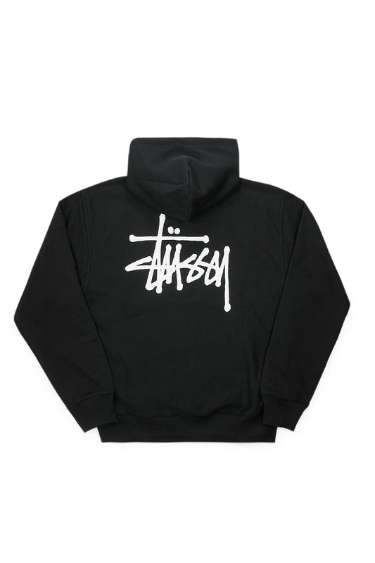 Stussy Basic Zip Hoodie Black - BONKERS