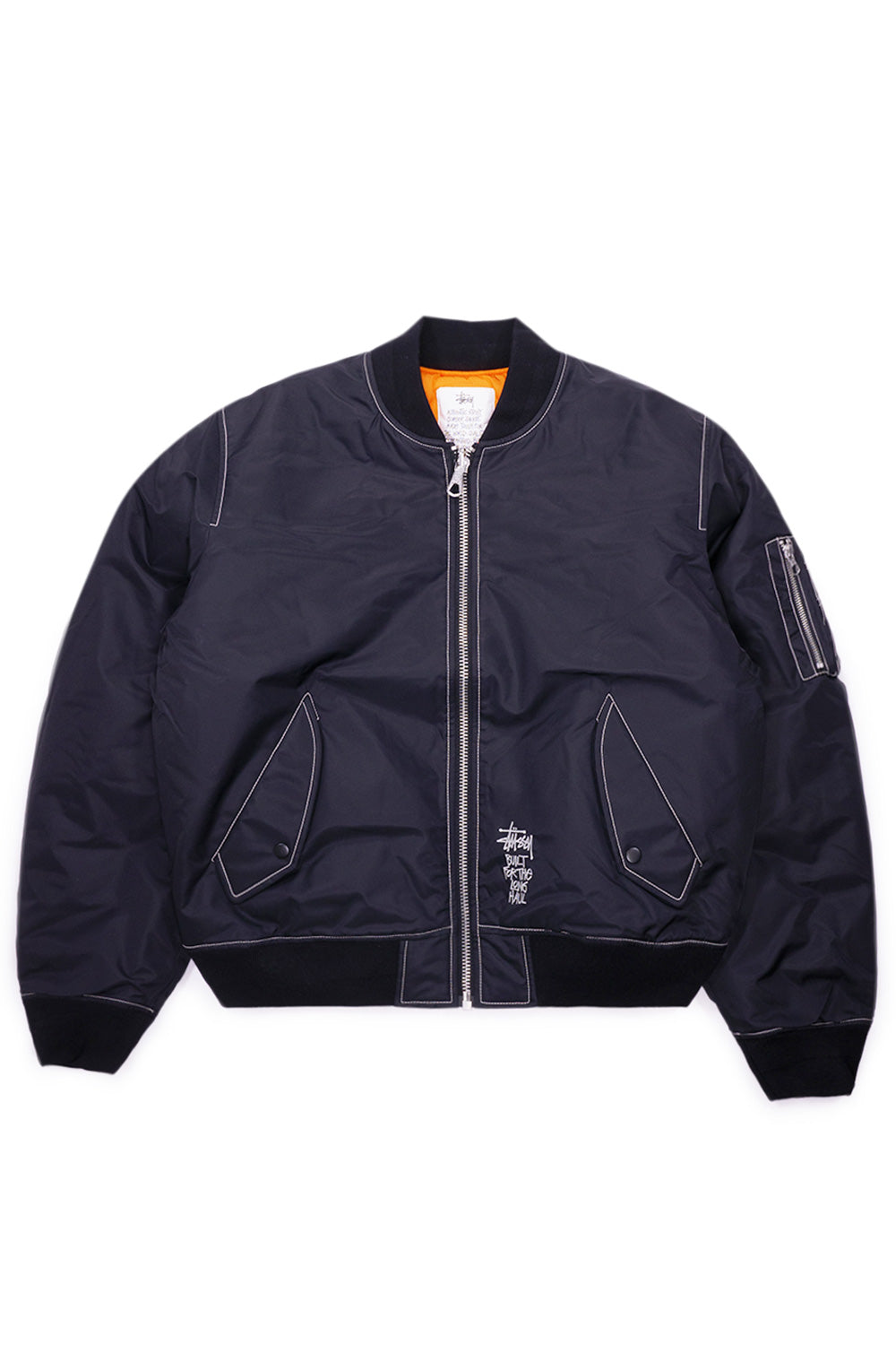 Stussy Built Bomber Jacket Black - BONKERS