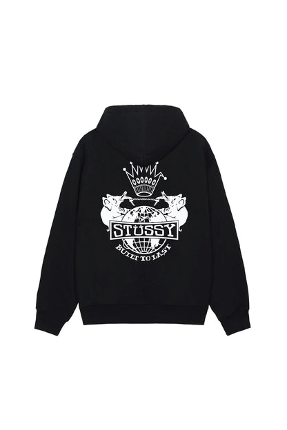 Stussy Built To Last Zip Hood Black - BONKERS
