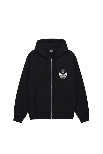 Stussy Built To Last Zip Hood Black - BONKERS
