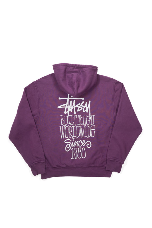 Stussy Built Tough Pigment Dyed Hoodie Purple - BONKERS