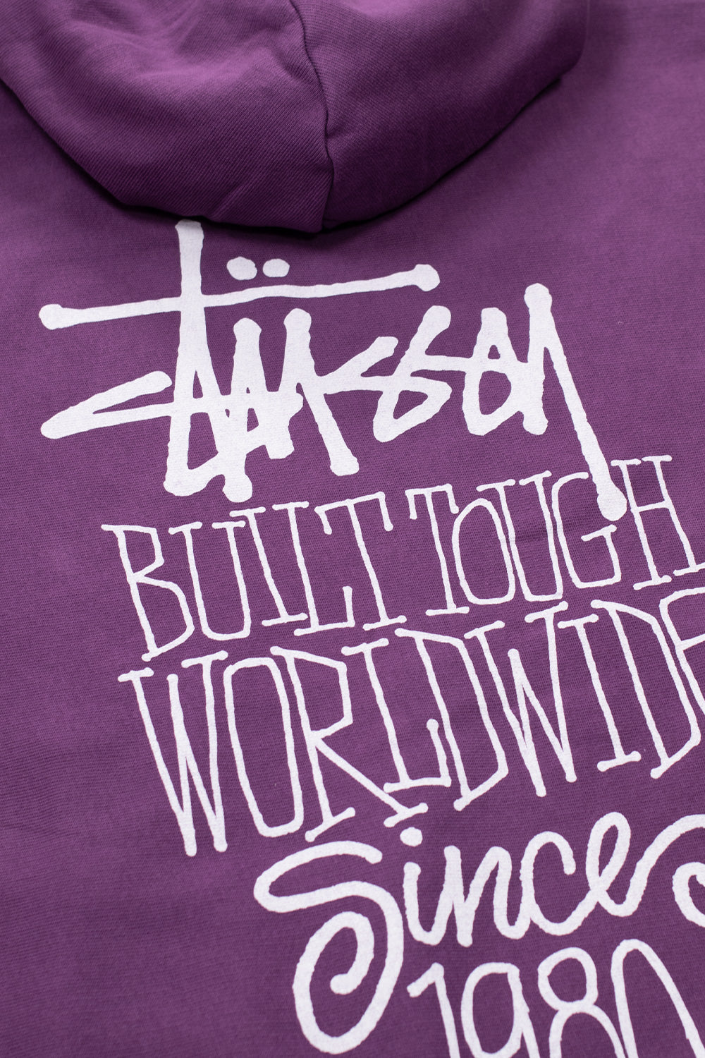 Stussy Built Tough Pigment Dyed Hoodie Purple - BONKERS