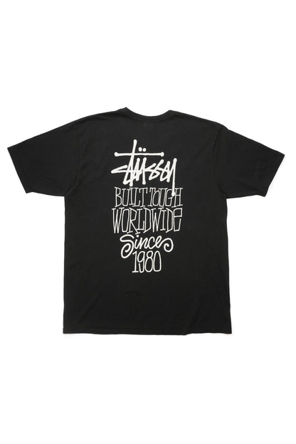 Stussy Built Tough Pigment Dyed T-Shirt Black - BONKERS