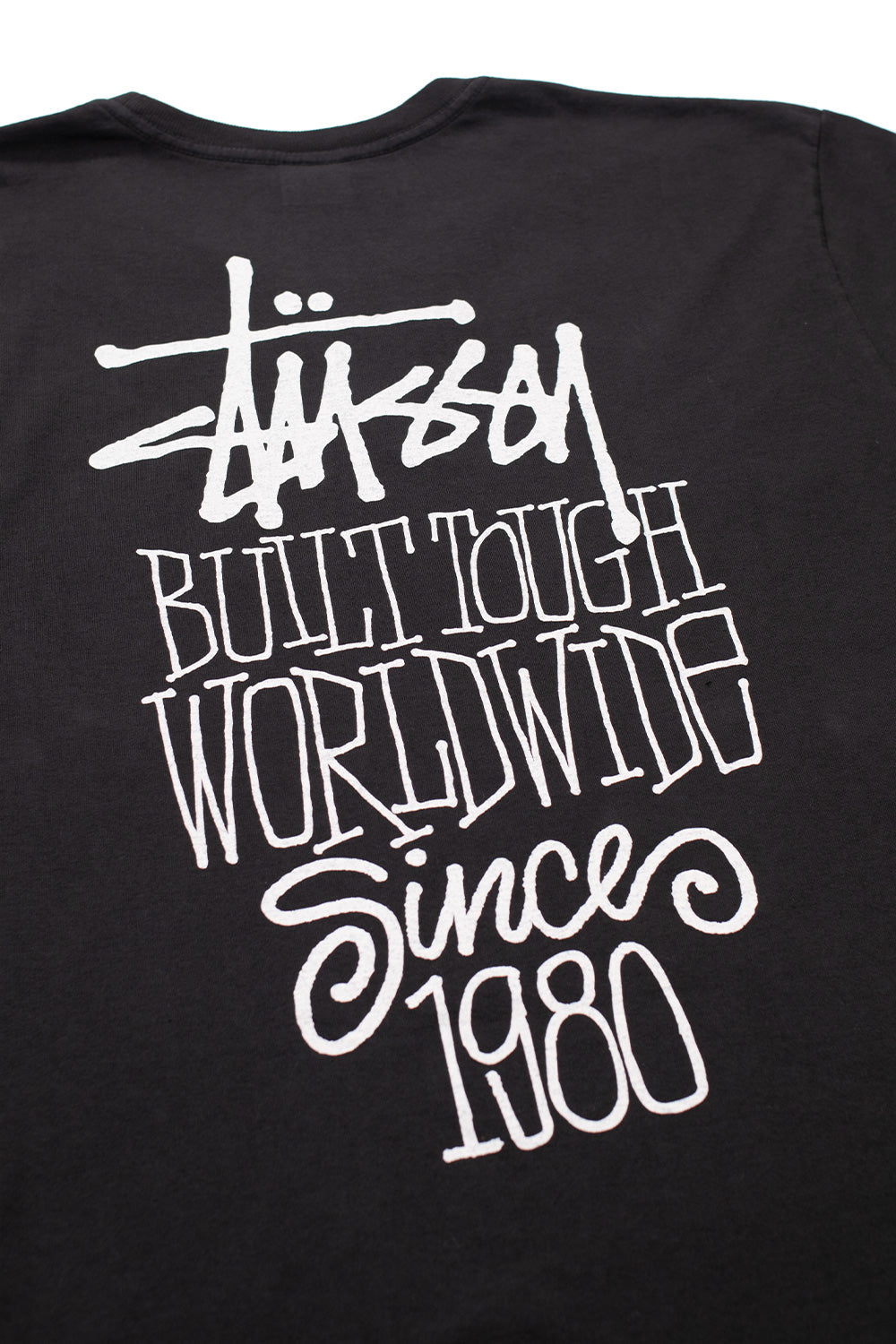 Stussy Built Tough Pigment Dyed T-Shirt Black - BONKERS