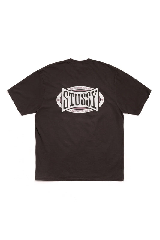 Stüssy Champion Oval Pig. Dyed T-Shirt Faded Black