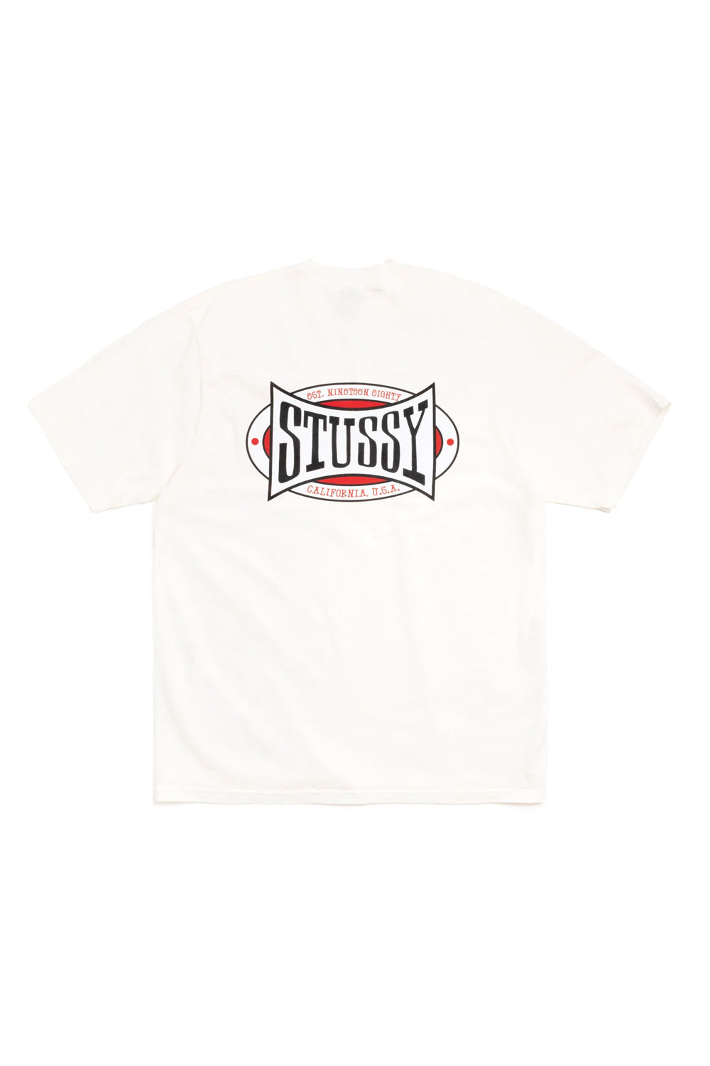 Stüssy Champion Oval Pig. Dyed T-Shirt Blanc Cassé