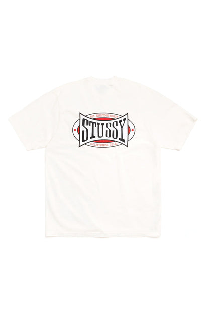 Stüssy Champion Oval Pig. Dyed T-Shirt Blanc Cassé