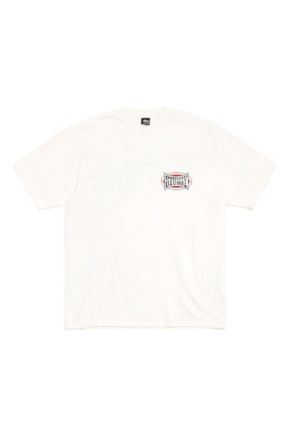 Stüssy Champion Oval Pig. Dyed T-Shirt Blanc Cassé