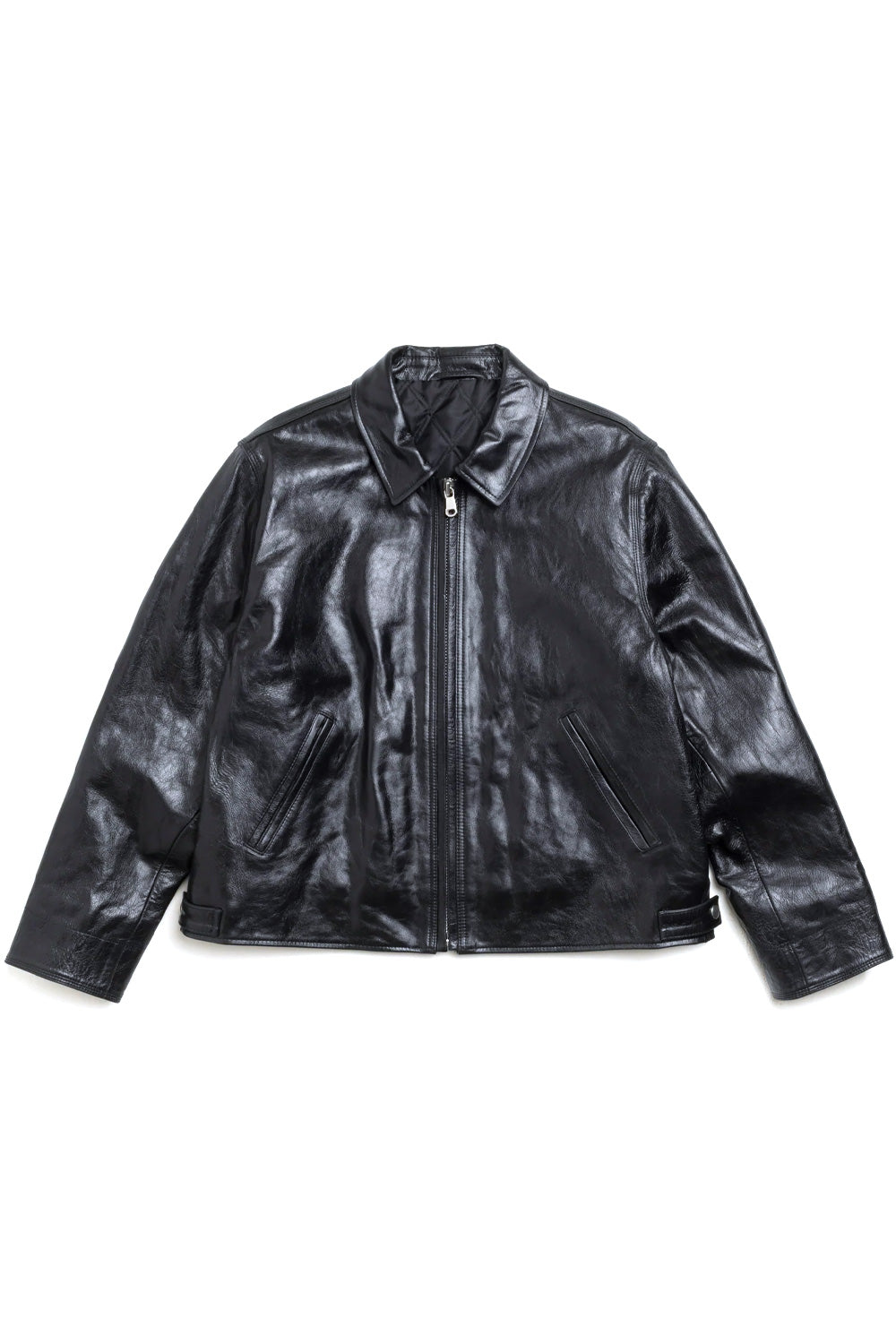 Stüssy Garage Jacket Leather Schwarz