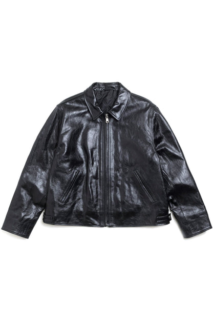 Stüssy Garage Jacket Leather Schwarz