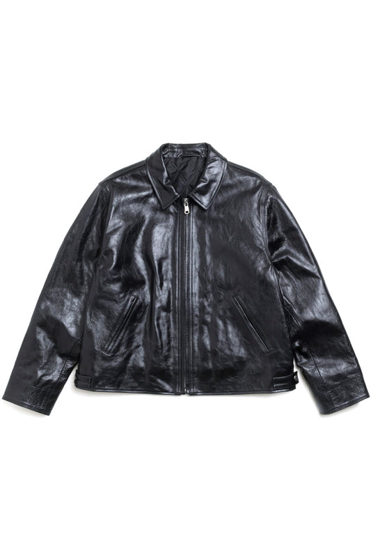 Stüssy Garage Jacket Leather Schwarz