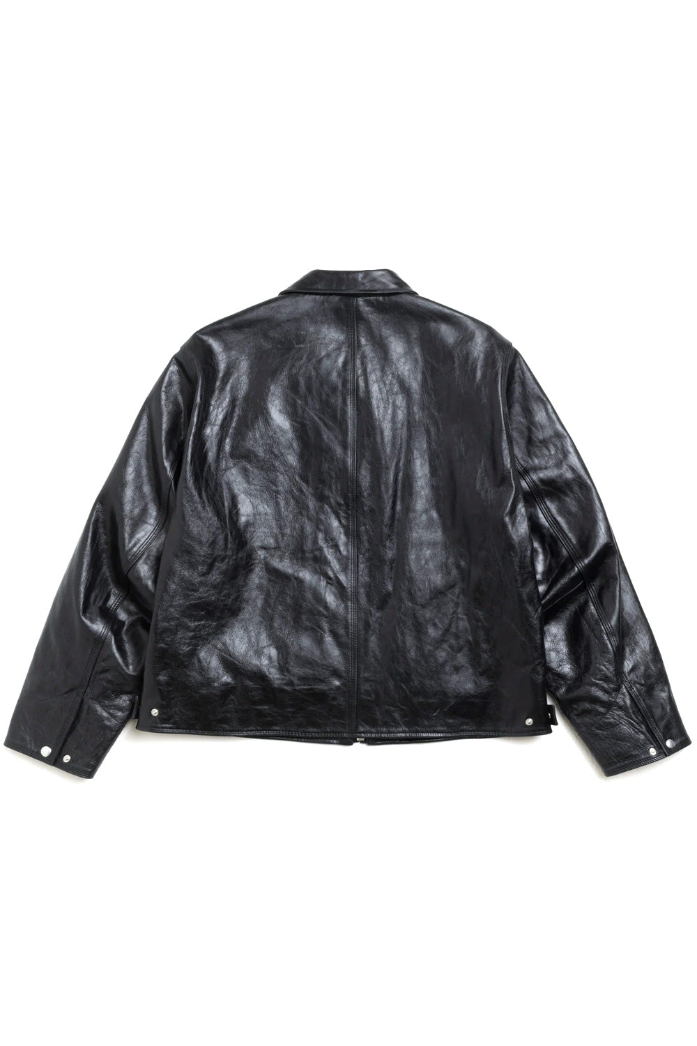 Stüssy Garage Jacket Leather Schwarz