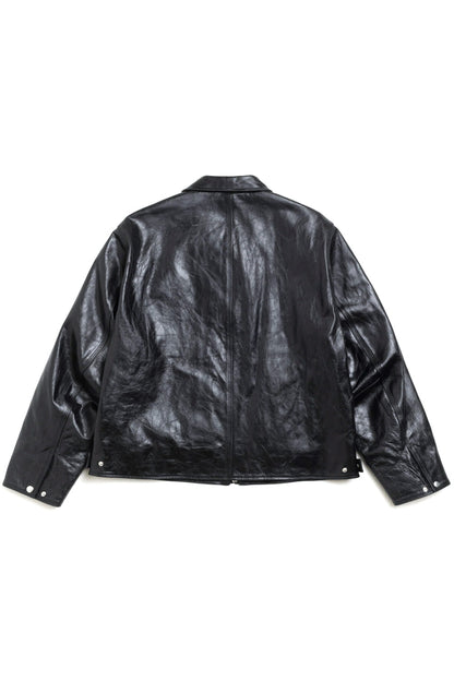 Stüssy Garage Jacket Leather Schwarz