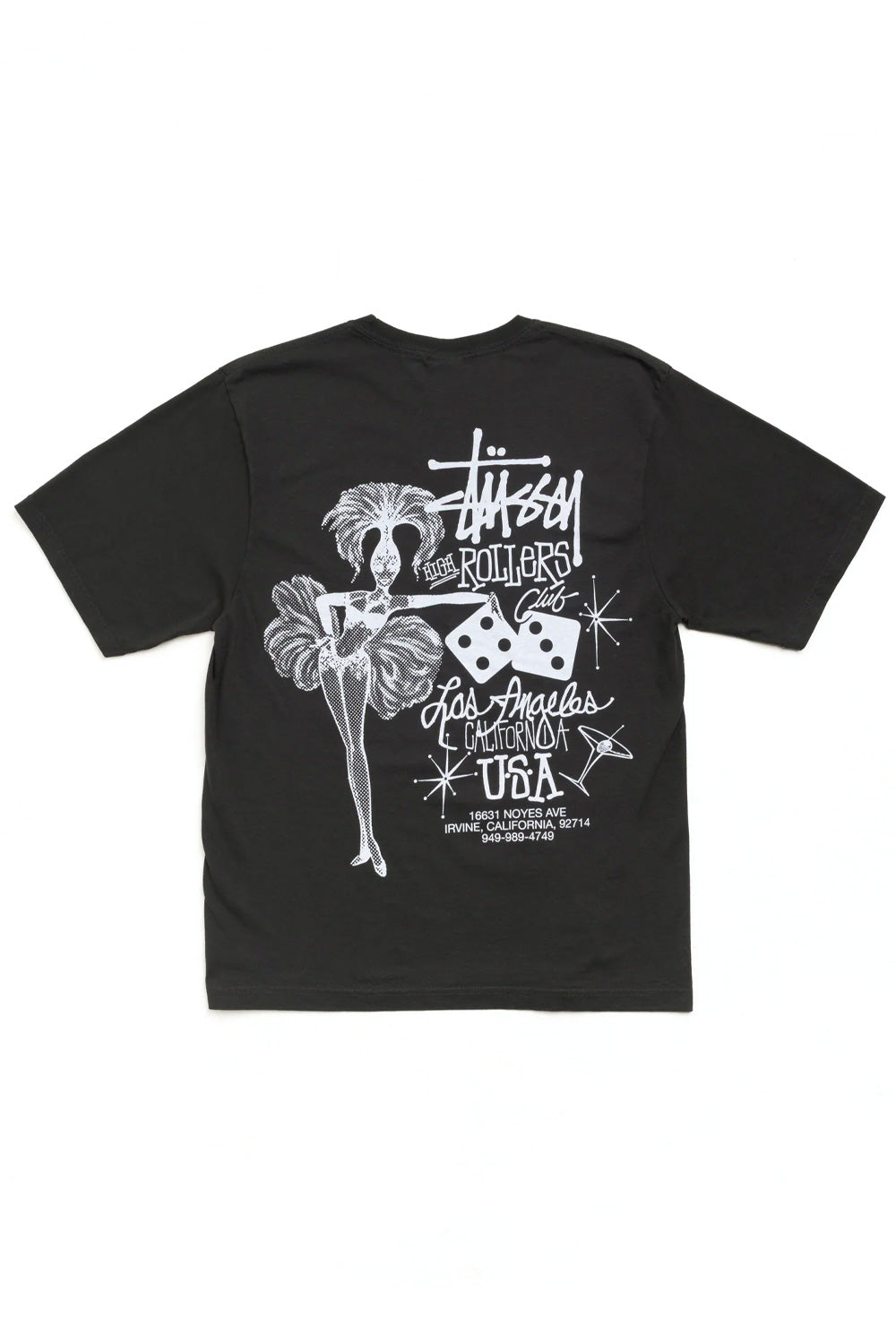Stüssy High Rollers Pig. Dyed T-Shirt Faded Black