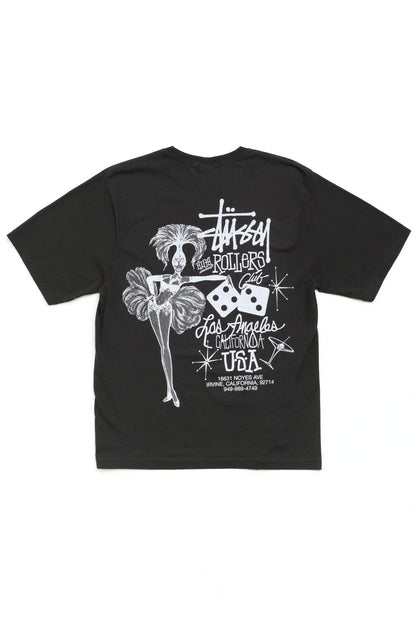 Stüssy High Rollers Pig. Dyed T-Shirt Faded Black