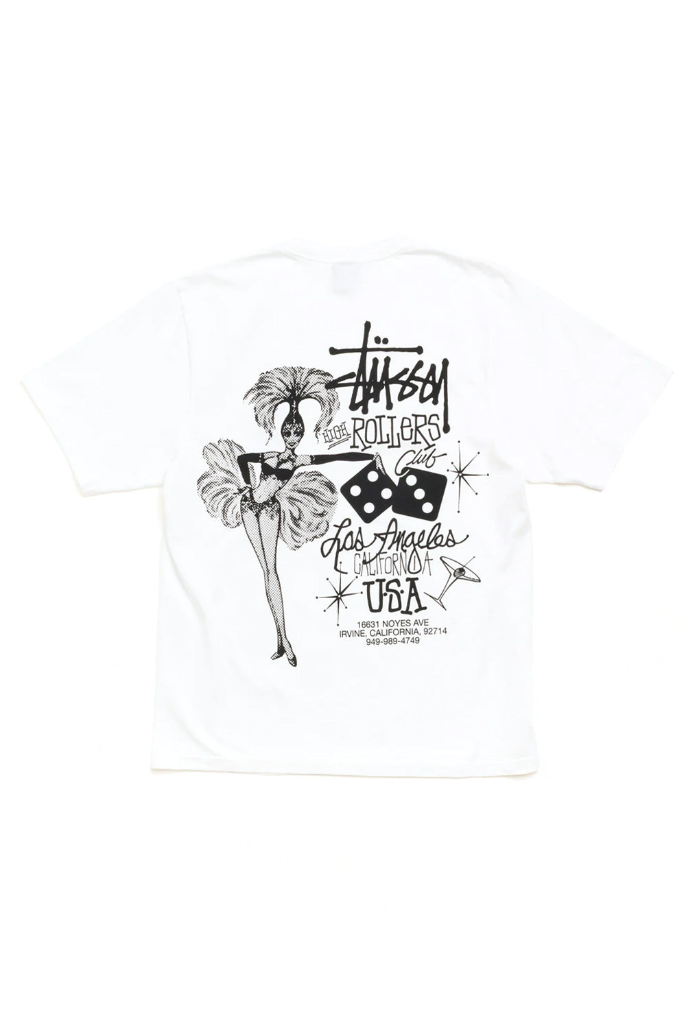 Stüssy High Rollers Pig. Dyed T-Shirt Natural